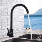 Stainless Steel High Arc Kitchen Sink Faucet Chrome Matte Black Gold SN Finish for sale