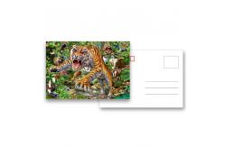 China Tear - Proof 3D Animal Postcard Custom Tiger Design Printing Size 11x16cm supplier