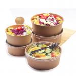 Biodegradable Paper Bowl Packaging Salad Bowl Grade Paper Round Hot Soup 20 Oz Small Disposable Soup Bowls for sale