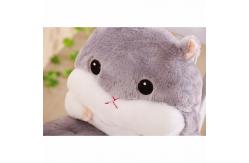 China Cute Plush Seat Cushions Hamster Shape Cotton Material With Zipper 45 * 90CM supplier