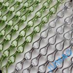 Restaurants Design Anodised Metal Chain Link Curtains 9x16mm for sale