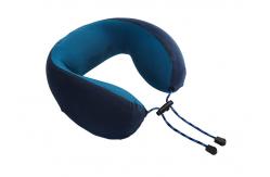 China Adjustable U Shaped Neck Pillow , Inflatable Neck Pillows For Airplanes Ergonomic Design supplier