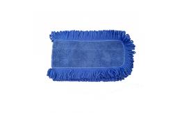 China 13x62cm Dusting Tassels Blue Microfiber Wet Mop Pad For Cleaning Household supplier