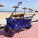 Collapsible Welding Trolley Adjustable PU Wheels Practical Folding Wagon Customized for sale