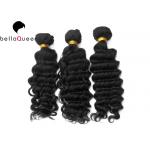 Brazilian Virgin Human Hair, Natural Black Deep Wave Hair Weft Of 100 Gram for sale