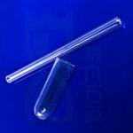 Customized Clear Round Bottom End Quartz Test Tube For Laboratory for sale