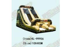 China Children Fun Park Camuflage Grenn Inflatable Slide Rentals supplier