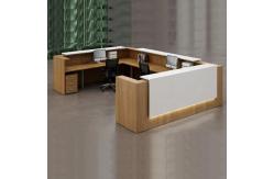 China Salon Front Office Reception Desk Modern Style With Melamine Panel supplier