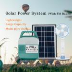 Emergency Lighting Magneto Solar Home System With Radio 5W Solar Lighting Kit for sale