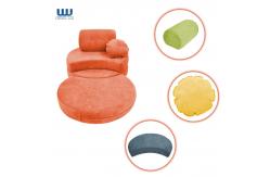 China Kid'S modular foam play couch Furniture Circle Sofa With Micro Suede Fabric supplier