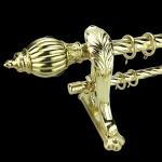 0.5MM Window Curtain Rods Contracted Brass Zinc Alloy Finial for sale