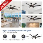 64 Inches Indoor Ceiling Fan With Light DC Motor Amart Control