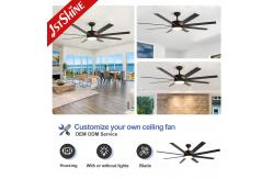 China 64 Inches Indoor Ceiling Fan With Light DC Motor Amart Control supplier