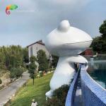 Theme Water Park Fiberglass Animatronic Frog Statue weather resistance for sale