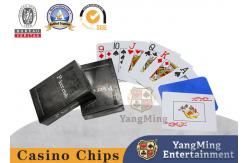 China PVC Plastic Large Playing Cards Printed 33 Cards Black Box For Texas Hold'Em Game supplier