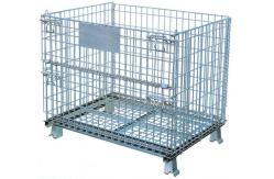 China Foldable  Logistics  Wire Mesh Storage Containers With 1/2 Front Drop Gate supplier