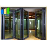 Customize Waterproof Aluminum Sliding Bi Folding Glass Patio Door For Exterior for sale