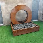 Commercial Customizable Corten Steel Garden Water Features Weather Resistance