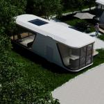 Portable Space Capsule Guest House With Bathroom Kitchenette Plug-and-Play Configuration