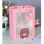 Custom Paper Gift Bags With Die-Cut Window For Romantic And Festive Packaging for sale