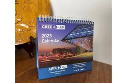 China CDR PSD Desk Art Paper Calendar Stitching Binding PU Leather supplier