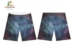 China Starry Sky Pattern Waterproof Board Shorts For Swimming Sublimation Printing supplier