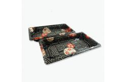 China OEM PS Plastic Disposable Sushi Tray With Anti Fog Lid supplier
