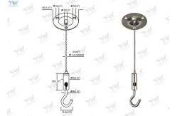 China Flexible LED Panel Light Suspension Kit / Light Hanging Kit Long - Lasting Quality supplier
