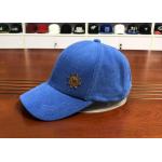 Customize ACE 6panel structured blue embroidery and rubber patch baseball caps hats