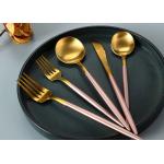 FDA Gold And Pink Plated Stainless Steel Cutlery Set For Wedding for sale