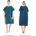 Sustainable Sublimation Print Recycled Plain Microfiber Surf Poncho Beach Hooded Microfiber Poncho Towel