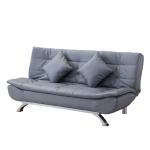 Faux Leather Folding Futon Sofa Bed With 2 Pillows for sale