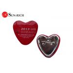 Heart shape Tin Badges for promotion gift for sale