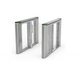 SS304 Acrylic Pedestrian Swing Gate RS485 BLDC Motor Swing Glass Barriers for sale
