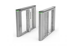 China SS304 Acrylic Pedestrian Swing Gate RS485 BLDC Motor Swing Glass Barriers supplier