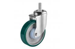 China Aluminum Polyurethane Caster Wheels With Ball Bearings , Industrial Medium Heavy Duty Casters supplier