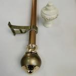 Windows 28mm European Style Black Cast Iron Curtain Rods for sale