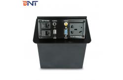 China Pneumatic Pop Up Desktop Power Sockets With USB / Network / 3.5 Audio supplier