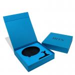 Blue Magnetic Gift Packaging Box Made For Products With Foam And Custom Design for sale