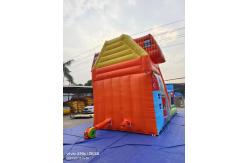 China Fun Park Dry Inflatable Bouncy Slides With Candy Shop Theme supplier