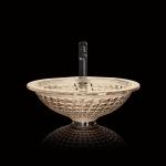 Champagne Crystal Wash Basins Circular Wash Hand Home Bathroom Funnel Shape