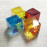 Decorative Clear Acrylic Paperweight 4x4cm Folk Art Style Logo Customized for sale