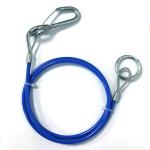 Nylon Coated Colorful 4mm Stainless Steel Wire Rope With Eyelets And Safety Hook for sale