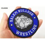 Heat Press Badge Custom Embroidered Patches , Iron On Patch Applique For Clothing
