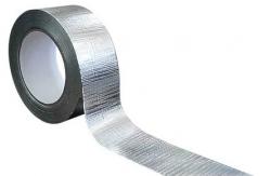 China Reinforced Thermal Insulation HVAC Aluminum Foil Tape Laminated Closer PE Mesh Tape supplier