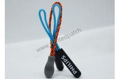 China 3D Raised Logo TPU Plastic Zipper Puller OEKO Rubber Zip Puller supplier
