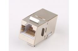 China STP CAT6 RJ45 Keystone Jack In - Line Coupler Metal Material With Gold Plating supplier