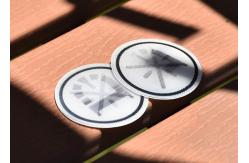 China Silicone Rubber Backing, Printed With A Black Reflective Logo,For Clothing supplier