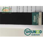 Enzyme Wash 90℃ Plain Weave Waistband Woven Interlining Black With Adhesive for sale