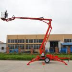 10m-20m Trailer Mounted Boom Lift Red Towable Articulating Boom Lift for sale
